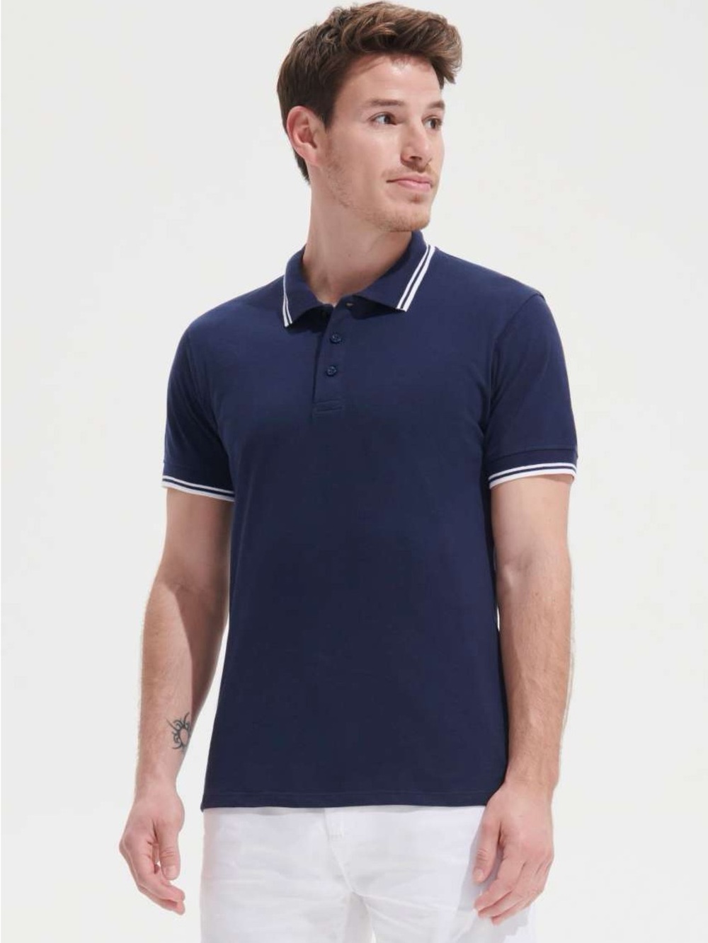 Express Men Tipped Johnny Collar Luxe Pique Polo